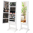 Lockable Freestanding Jewelry Cabinet Armoire with Full-Length Mirror and Lights by LJGDeals