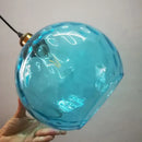 GobekUsa Loft Blue Glass Pendant Light LED E27 Nordic Hanging Lamp - 3 Sizes