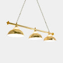 GobekUsa Double Bubble Hanging Light with 3 Heads - Loft Style Pendant Lighting for Pool Table in Chrome/Gold