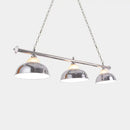 GobekUsa Double Bubble Hanging Light with 3 Heads - Loft Style Pendant Lighting for Pool Table in Chrome/Gold
