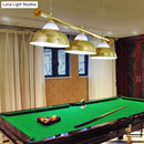 GobekUsa Double Bubble Hanging Light with 3 Heads - Loft Style Pendant Lighting for Pool Table in Chrome/Gold