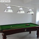 GobekUsa Double Bubble Hanging Light with 3 Heads - Loft Style Pendant Lighting for Pool Table in Chrome/Gold