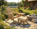 Log Wooden Deck Chair