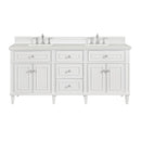 James Martin Lorelai 72" Double Bathroom Vanity, Bright White