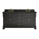 James Martin Brookfield 72" Double Bathroom Vanity, Black Onyx