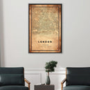 London Vintage Map Canvas