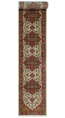 Long 20 feet runner Brown and Ivory Traditional Hallway Rug wool area rug by The Rug Decor