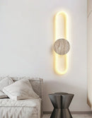 Long Strip Ra Travertine Wall Lamp