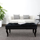 16.5" Tall Dutch Velvet Ottoman Bench