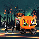 10.2 Feet Long Halloween Inflatable Carriage with Pumpkin and 2 Ghosts by LJGDeals