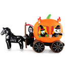 10.2 Feet Long Halloween Inflatable Carriage with Pumpkin and 2 Ghosts by LJGDeals