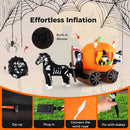 10.2 Feet Long Halloween Inflatable Carriage with Pumpkin and 2 Ghosts by LJGDeals