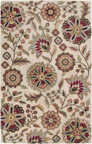 Longford Beige Floral Wool Carpet