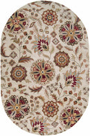 Longford Beige Floral Wool Carpet