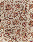 Longford Beige Floral Hand Tufted Wool Carpet