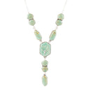 Longhorn Green Turquoise and Sterling Silver Necklace