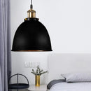 GobekUsa Lonie - Antique Antique Style Dome Pendant Lamp 1 Light Wrought Iron Hanging Light Fixture with Cord in Black/Rust