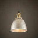 GobekUsa Lonie - Antique Antique Style Dome Pendant Lamp 1 Light Wrought Iron Hanging Light Fixture with Cord in Black/Rust