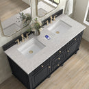 James Martin Lorelai 60" Double Bathroom Vanity, Black Onyx