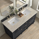 James Martin Lorelai 60" Double Bathroom Vanity, Black Onyx