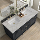 James Martin Lorelai 60" Double Bathroom Vanity, Black Onyx