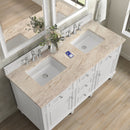 James Martin Lorelai 60" Double Bathroom Vanity, Bright White