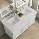 James Martin Lorelai 60" Double Bathroom Vanity, Bright White