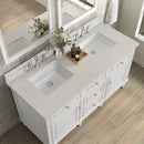 James Martin Lorelai 60" Double Bathroom Vanity, Bright White