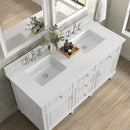 James Martin Lorelai 60" Double Bathroom Vanity, Bright White