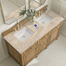 James Martin Lorelai 60" Double Bathroom Vanity, Light Natural Oak