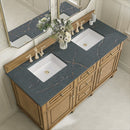 James Martin Lorelai 60" Double Bathroom Vanity, Light Natural Oak