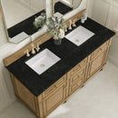 James Martin Lorelai 60" Double Bathroom Vanity, Light Natural Oak