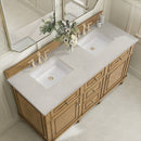 James Martin Lorelai 60" Double Bathroom Vanity, Light Natural Oak