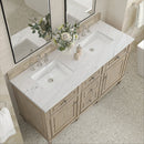 James Martin Lorelai 60" Double Bathroom Vanity, Whitewashed Oak