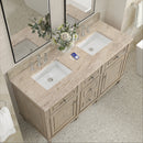 James Martin Lorelai 60" Double Bathroom Vanity, Whitewashed Oak