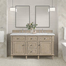 James Martin Lorelai 60" Double Bathroom Vanity, Whitewashed Oak