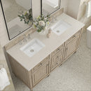 James Martin Lorelai 60" Double Bathroom Vanity, Whitewashed Oak