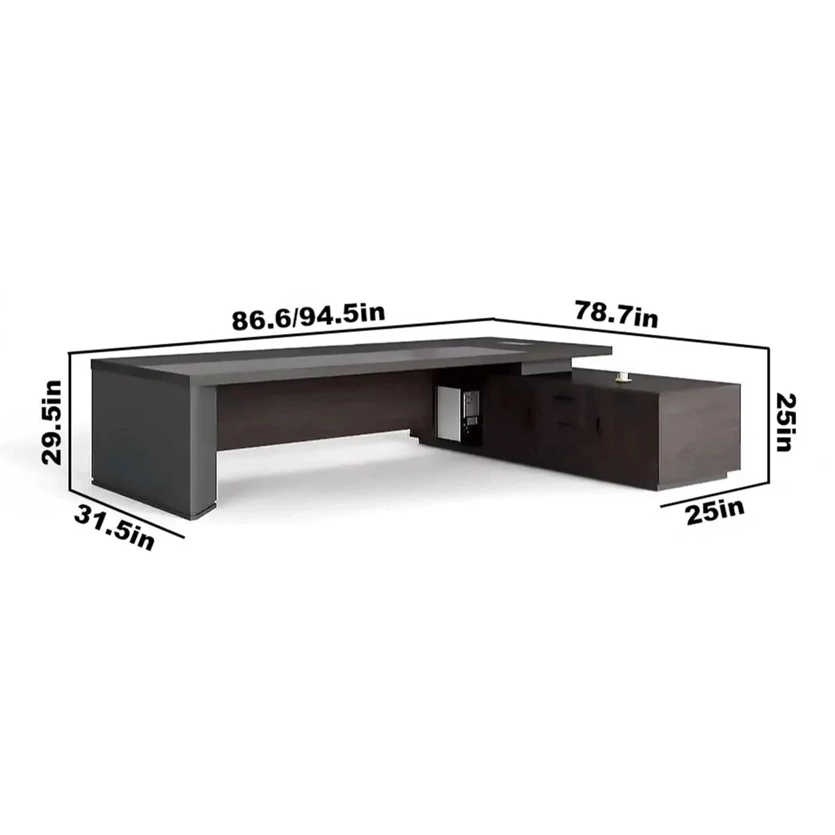 Taplin · Modern L-Shaped Executive Desk, photo 9 of 9