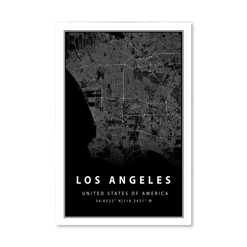 Los Angeles Black Canvas