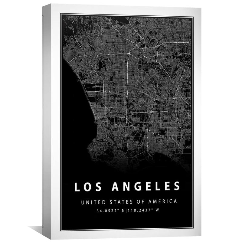 Los Angeles Black Canvas