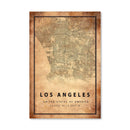 Los Angeles Vintage Map Canvas