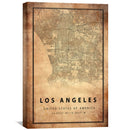 Los Angeles Vintage Map Canvas
