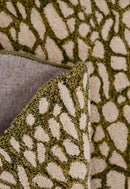 Lotus Lace Green Hand Tufted Wool Area Rug