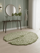 Lotus Lace Green Hand Tufted Wool Area Rug