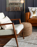 Kaumakani Knitted Jute Round Pouf