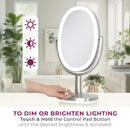 Newport Lighted Makeup Mirror with Magnification & Touch Pad