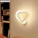 GobekUsa Love Heart Wall Mounted Light: Contemporary Acrylic LED Sconce in Warm/White Light