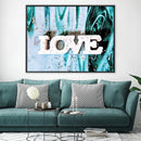 Love in Teal Canvas