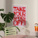 Modern pink and orange more amor por favor love quote wall art bedroom