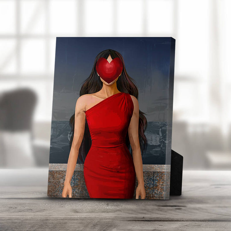 Love Wear Red Dress Desktop Canvas